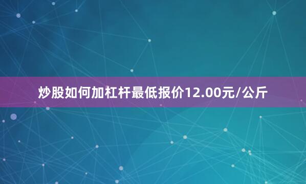 炒股如何加杠杆最低报价12.00元/公斤